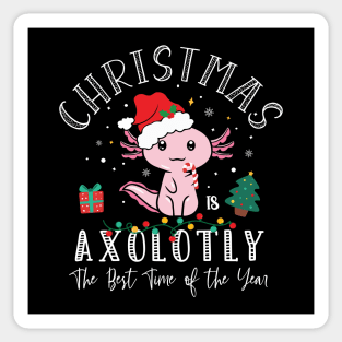 Cute Kawaii Axolotl Love, Christmas is Axolotly the best time of the Year Sticker